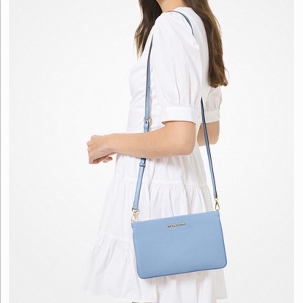 NWT Michael Kors Blue Jet Set Travel Crossbody - Picture 1 of 13